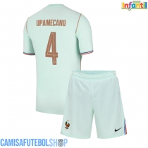 Camisa de time de futebol França Dayot Upamecano #4 Replicas 2º Equipamento Infantil Mundo 2026 Manga Curta (+ Calças curtas)